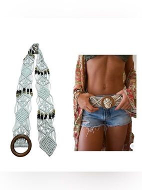 Boho Macrame Woven Style Belt
